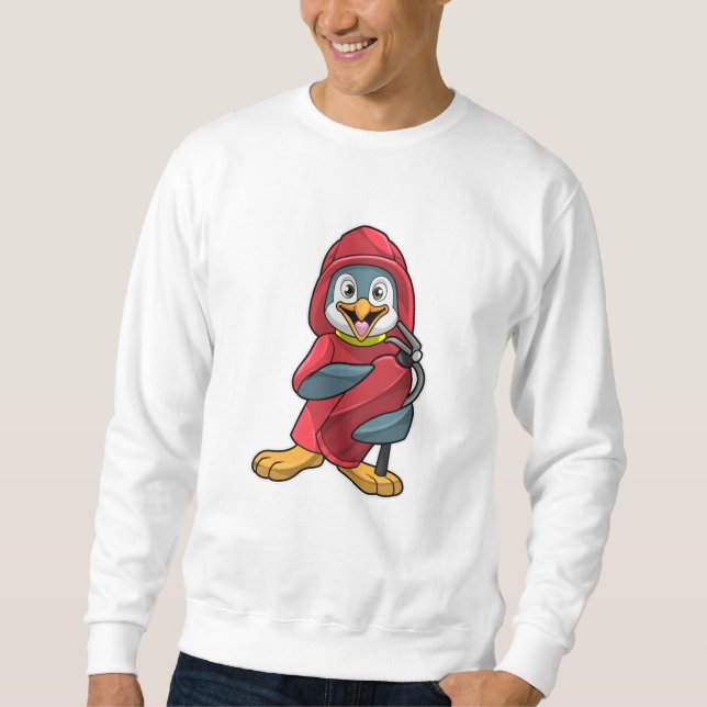Penguin as Firefighter with Fire extinguisher Sweatshirt (Front)
