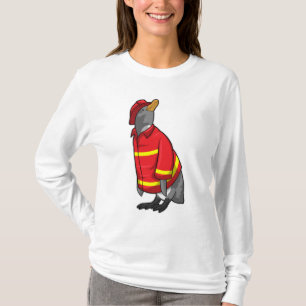 Penguin as Firefighter with Helmet T-Shirt