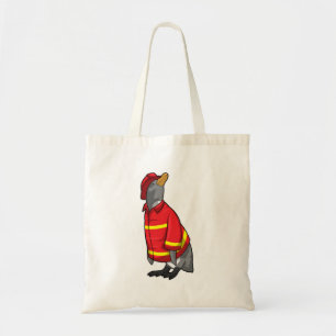 Penguin as Firefighter with Helmet Tote Bag