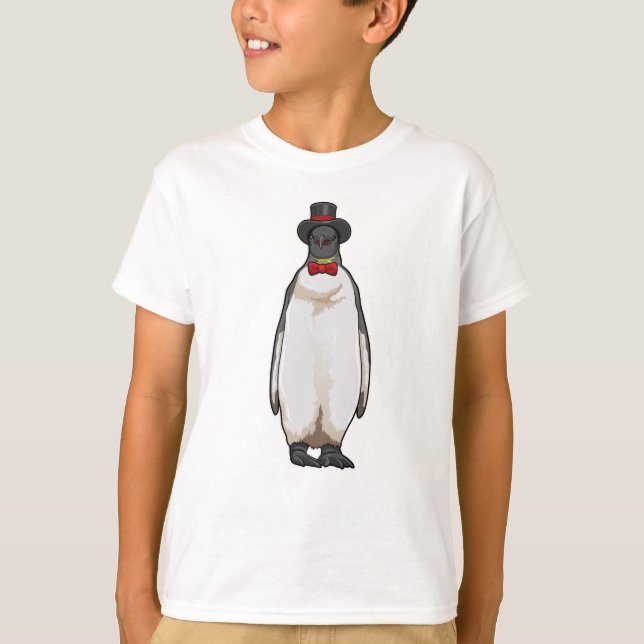 Penguin as Gentleman with Hat T-Shirt (Front)