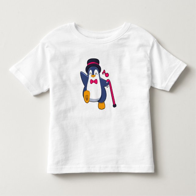 Penguin as Groom with Tie Toddler T-Shirt (Front)
