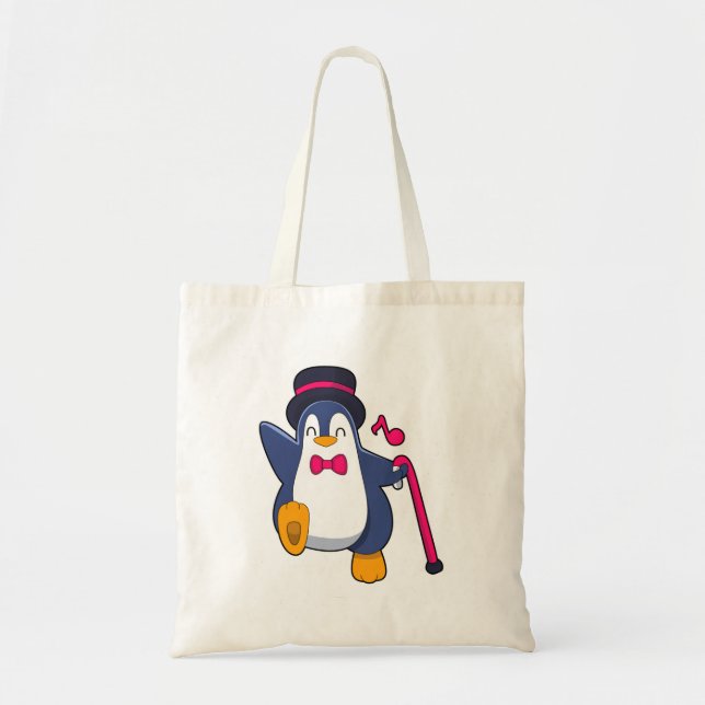 Penguin as Groom with Tie Tote Bag (Front)