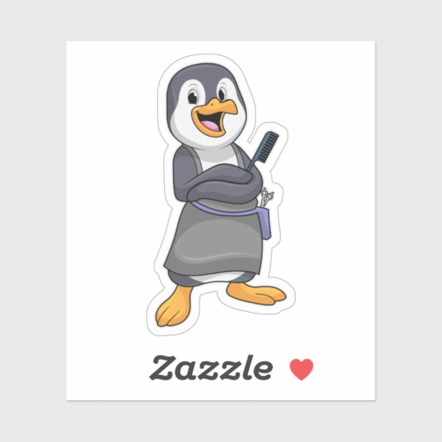 Penguin as Hair stylist with Comb (Sheet)