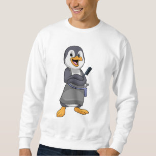 Penguin as Hair stylist with Comb Sweatshirt