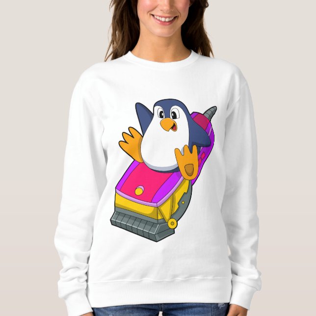 Penguin as Hairdresser with Razor Sweatshirt (Front)