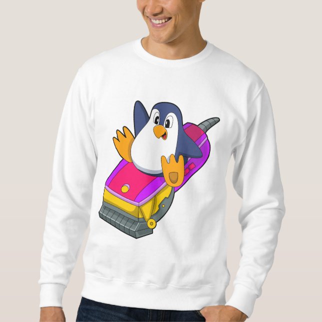 Penguin as Hairdresser with Razor Sweatshirt (Front)