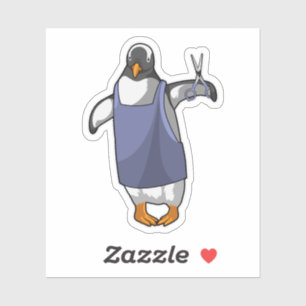 Penguin as Hairdresser with Scissors