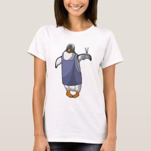 Penguin as Hairdresser with Scissors T-Shirt