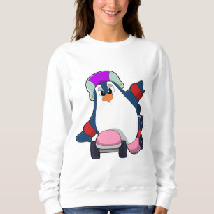 Penguin as Inline Skater with Inline Skates Sweatshirt