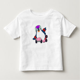 Penguin as Inline Skater with Inline Skates Toddler T-Shirt