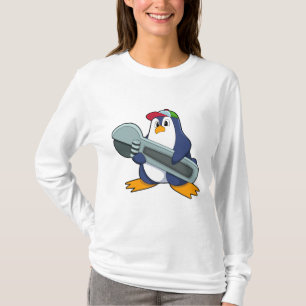 Penguin as Mechaic with Tool T-Shirt