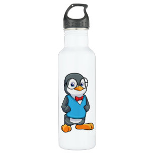 Penguin as Nerd with Glasses 710 Ml Water Bottle