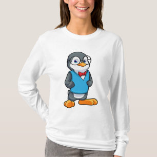 Penguin as Nerd with Glasses T-Shirt