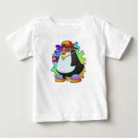 Penguin as Painter with Spray