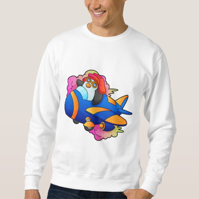 Penguin as Pilot with Plane Sweatshirt (Front)