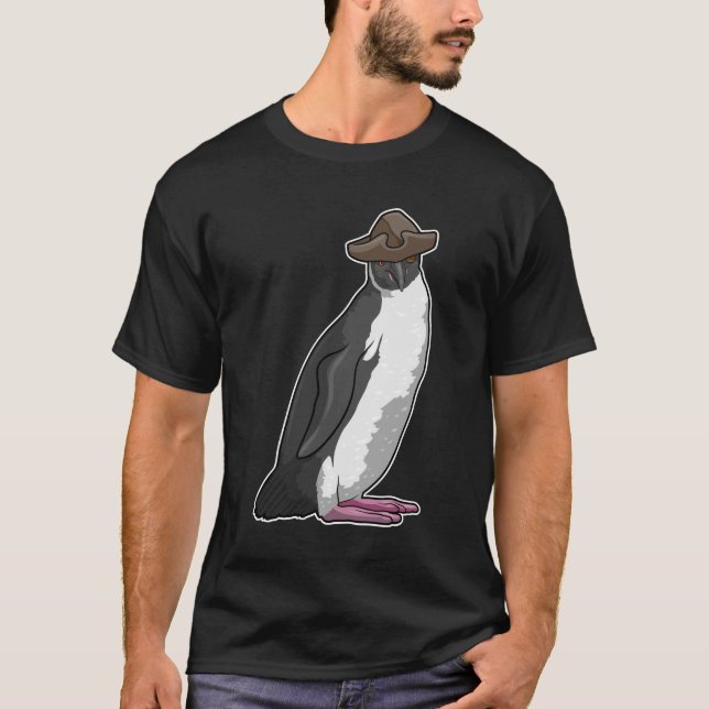 Penguin as Pirate with Hat T-Shirt (Front)