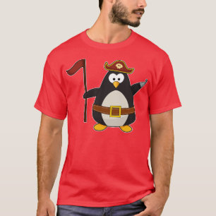 Penguin as Pirate with Pirate belt Pirate hat T-Shirt