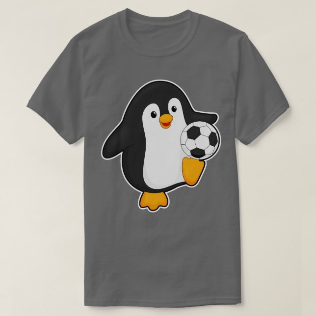 Penguin as player with ball T-Shirt (Design Front)