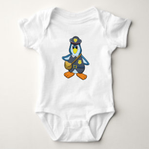 Penguin as Policewoman with Handbag Baby Bodysuit