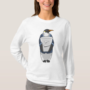 Penguin as Secretary with Stack of paper T-Shirt