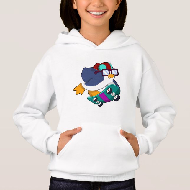 Penguin as Skater with Skateboard (Front)