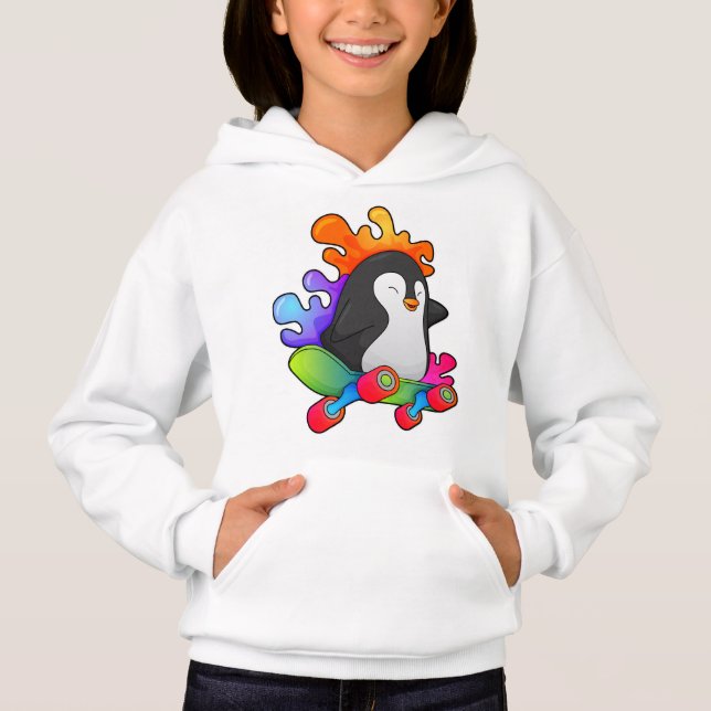 Penguin as Skater with Skateboard (Front)