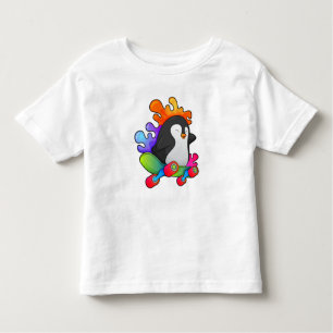 Penguin as Skater with Skateboard Toddler T-Shirt