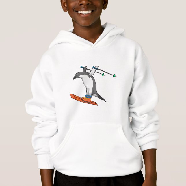 Penguin as Ski jumper with Ski (Front)
