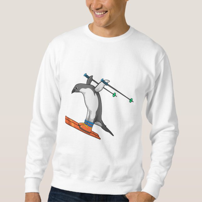 Penguin as Ski jumper with Ski Sweatshirt (Front)