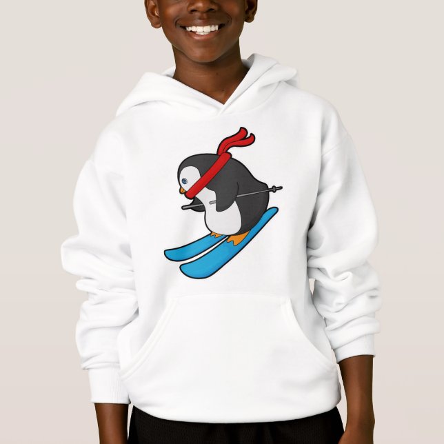 Penguin as Skier with Ski (Front)