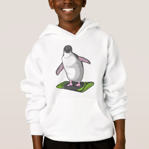 Penguin as Snowboarder with Snowboard