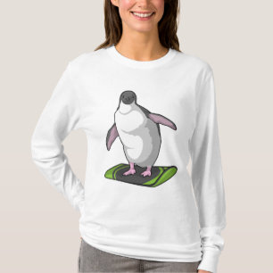 Penguin as Snowboarder with Snowboard T-Shirt