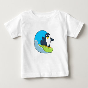 Penguin as Snowboarder with Sonowboard.PNG Baby T-Shirt