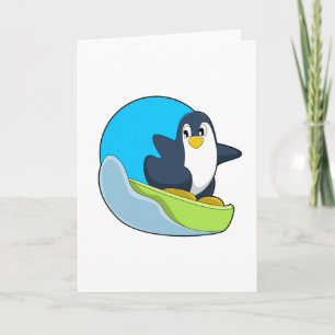 Penguin as Snowboarder with Sonowboard.PNG Card