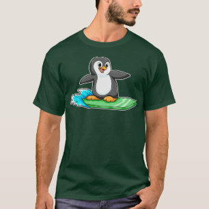 Penguin as Surfer with Surfboard 1 T-Shirt