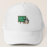 Penguin as Teacher with Blackboard