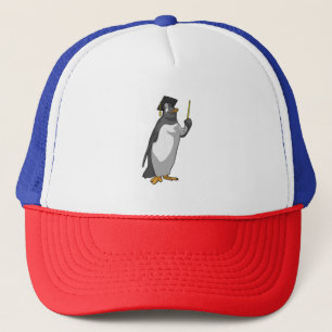 Penguin as Teacher with Pointer Trucker Hat