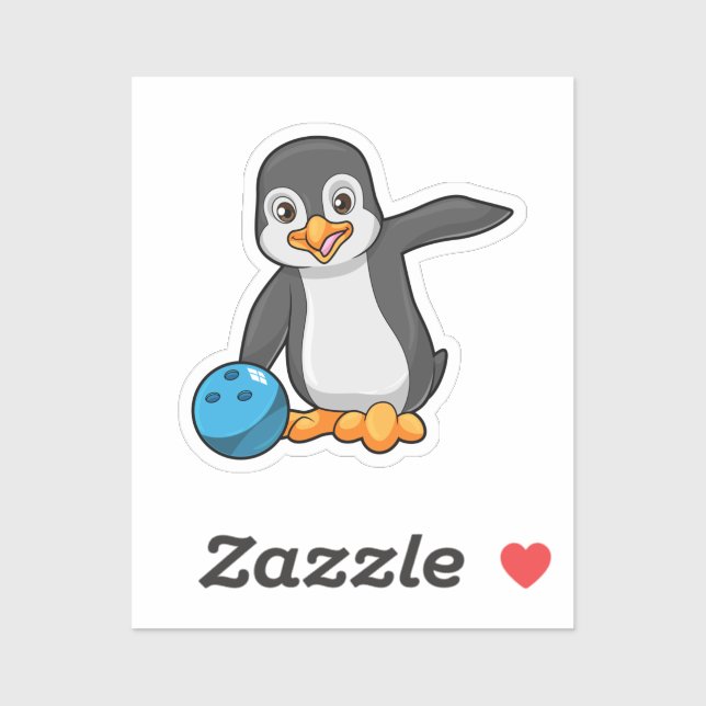 Penguin at Bowling with Bowling ball (Sheet)
