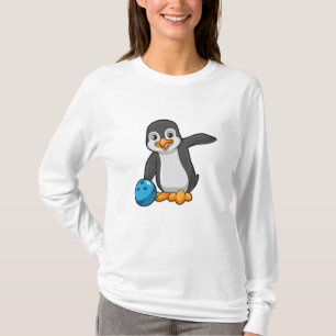 Penguin at Bowling with Bowling ball T-Shirt