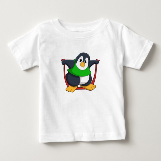 Penguin at Fitness with Skipping rope.PNG Baby T-Shirt (Front)