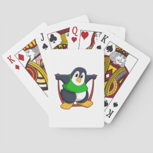 Penguin at Fitness with Skipping rope.PNG Playing Cards