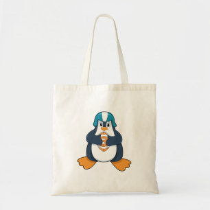 Penguin at Football Sports Tote Bag