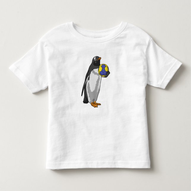 Penguin at Handball Sports Toddler T-Shirt (Front)
