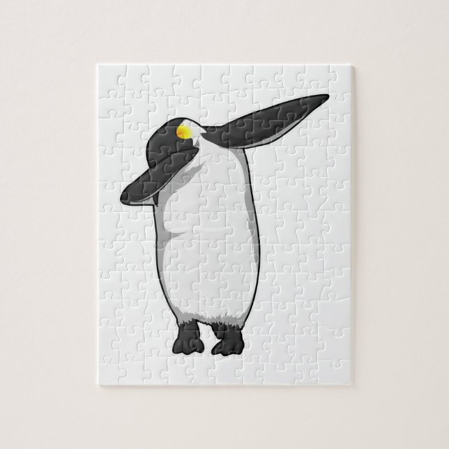 Penguin at Hip Hop Dance Dab Jigsaw Puzzle (Vertical)
