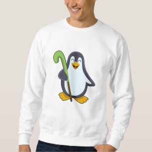 Penguin at Hockey with Hockey bat Sweatshirt