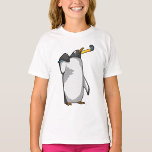 Penguin at Hockey with Hockey stick T-Shirt