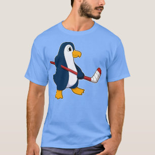 Penguin at Ice hockey with Ice hockey stick 2 T-Shirt