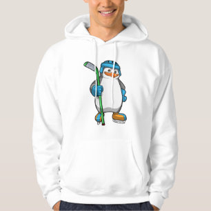 Penguin at Ice hockey with Ice hockey stick Hoodie
