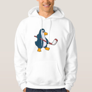 Penguin at Ice hockey with Ice hockey stick Hoodie