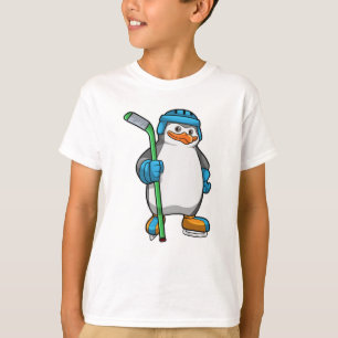 Penguin at Ice hockey with Ice hockey stick T-Shirt
